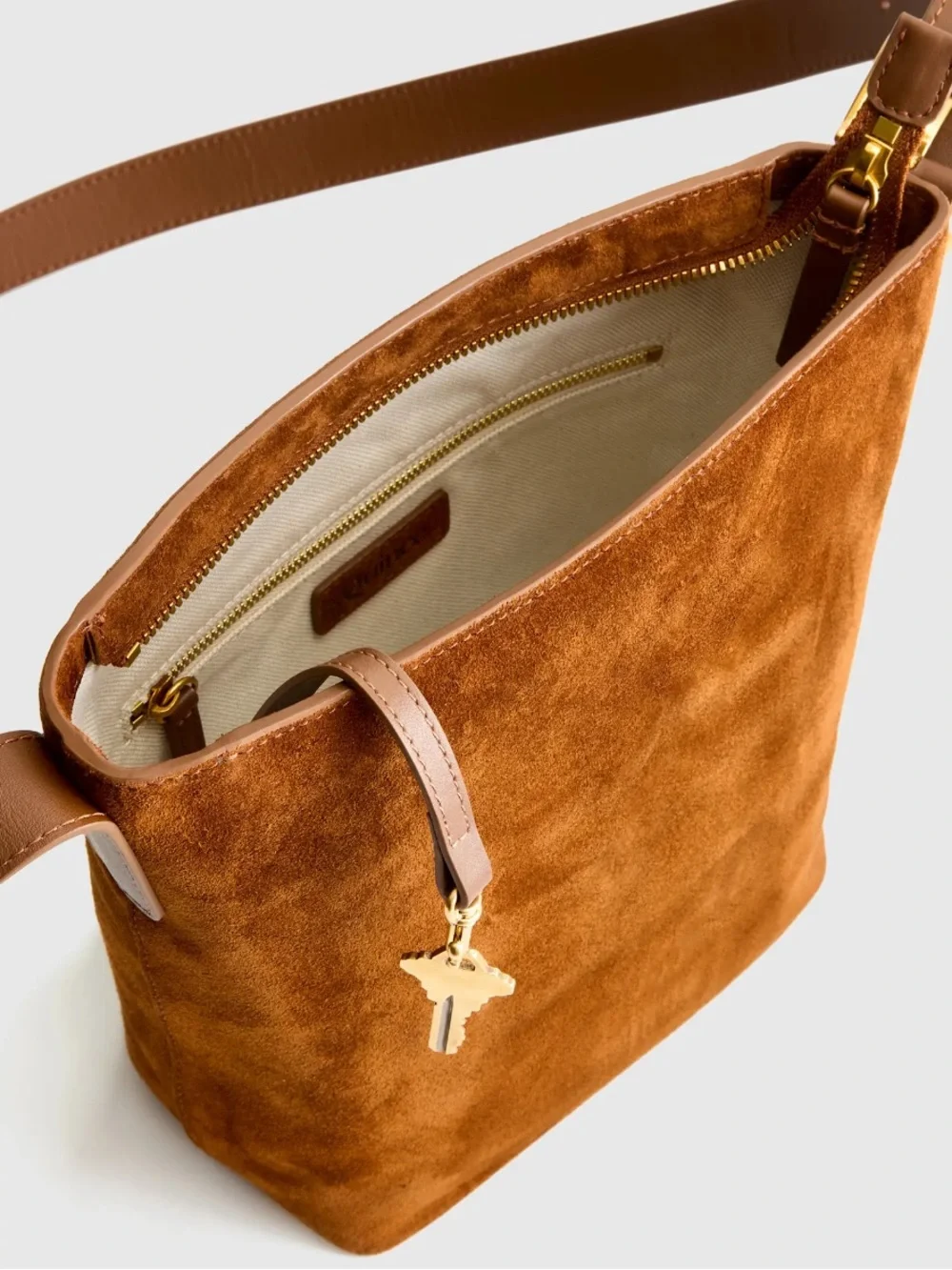 Quince Italian Suede Bucket Crossbody bag
